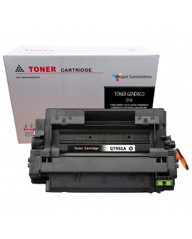 Toner 51A Genérico Negro Para Impresoras HP LaserJet P3005  P3005DN P3005X  M3027 M3027X M3035