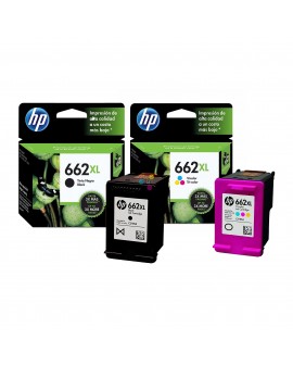 Kit Cartucho HP 662 XL Para impresoras HP DeskJet Ink Advantage 1516 2515 2546 2645 3516 3545 4646