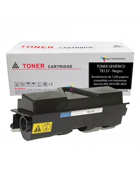 Tóner TK 137 Genérico compatible con Impresoras Kyocera KM-2810 KM-2820