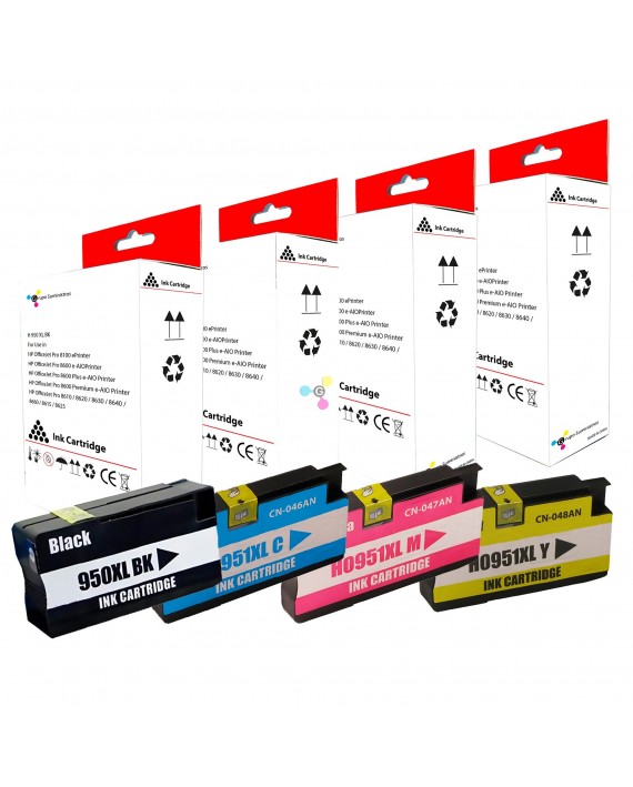 Cartucho de tinta 950XL Negro Para impresoras HP OfficeJet Pro 250dw 270dw 8100 8600 8610 X4