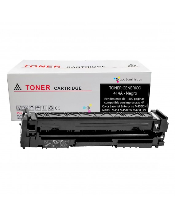 Toner 414A Genérico Negro Compatible con Impresoras HP Color LaserJet Pro M454 MFP M479 M479FDW