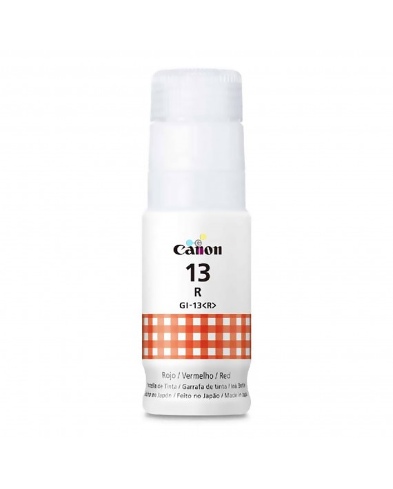 Tinta GI13 Canon Rojo Para Impresoras Canon PIXMA G510 G610 X1 Unidad