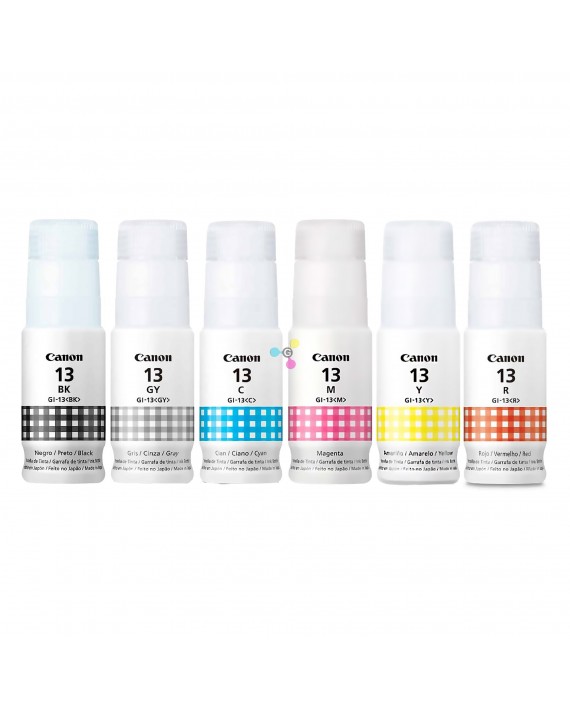 Tinta GI13 Canon Para Impresoras Canon PIXMA G510 G610 X6 Unidades