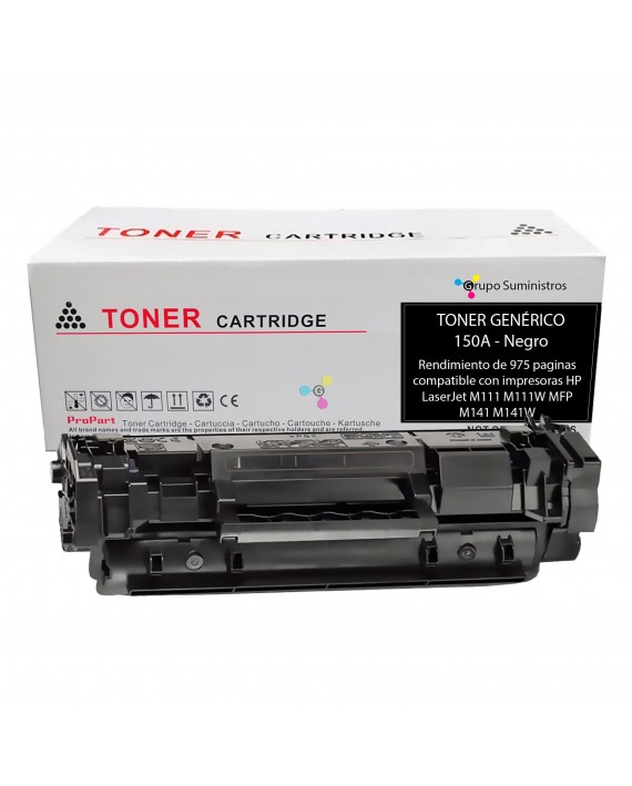Tóner 150A Genérico Negro Compatible con Impresoras HP LaserJet M111 M111W MFP M141 M141W