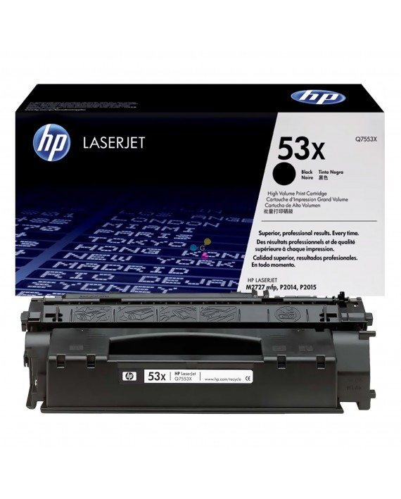 Tóner HP 53X Negro Para Impresoras HP LaserJet M2727 MFP P2014 P2015