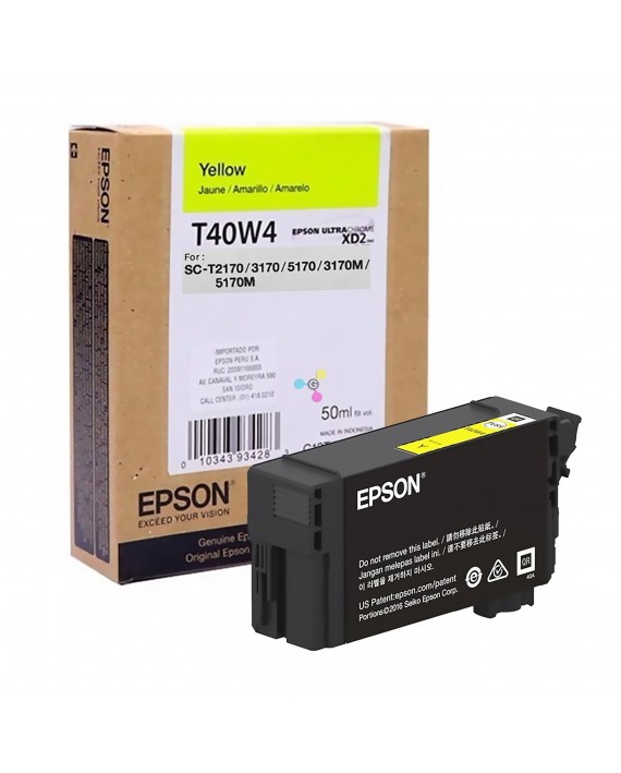 Tinta T40W4 Epson Yellow Para Impresoras Epson Sure Color SC-T2170 SC-T3170 SC-T3170M SC-T5170 SC-T5170M
