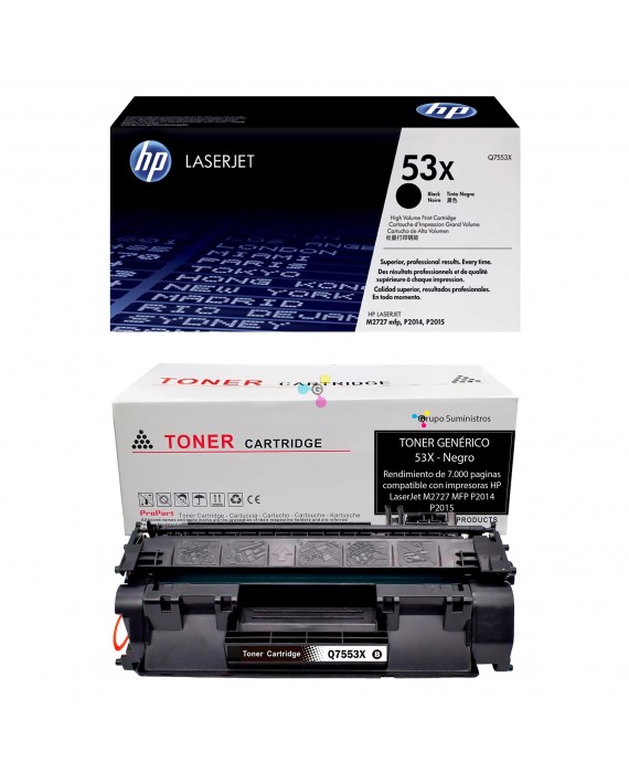 Recarga de tóner HP 53X Original o Genérico a domicilio en Bogotá