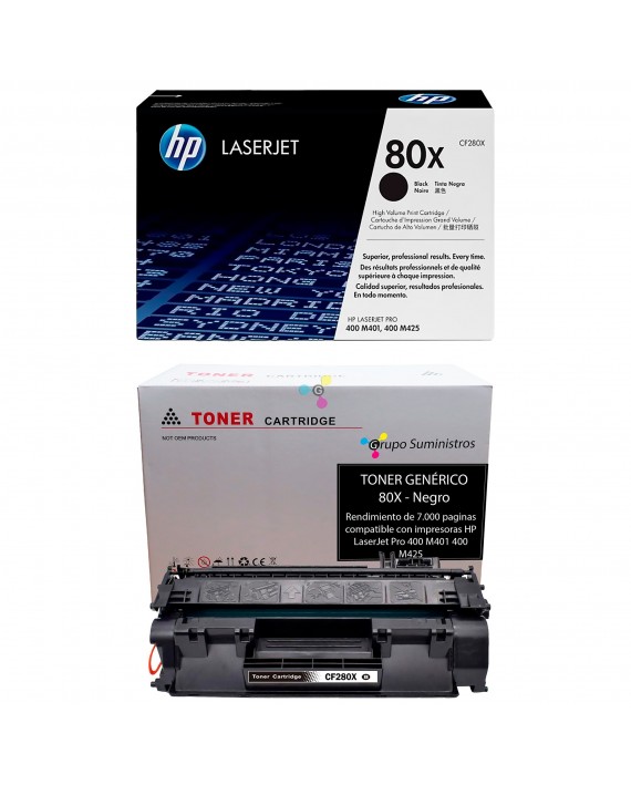 Recarga de tóner HP 80X Original o Genérico a domicilio en Bogotá