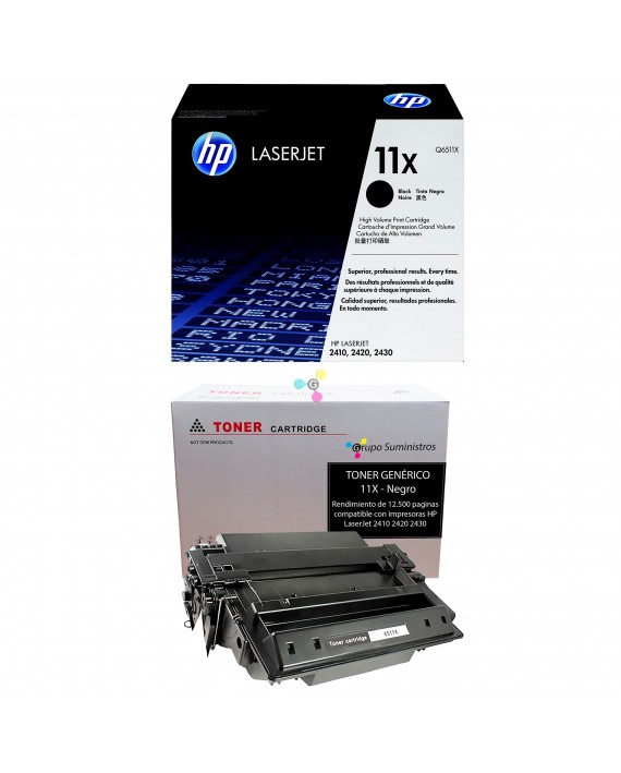 Recarga de tóner HP 11X Original o Genérico a domicilio en Bogotá