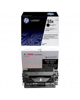 Recarga de tóner HP 55X Original o Genérico a domicilio en Bogotá