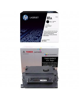 Recarga de tóner HP 81A Original o Genérico a domicilio en Bogotá