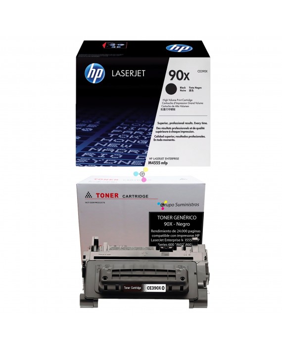 Recarga de tóner HP 90x Original o Genérico a domicilio en Bogotá