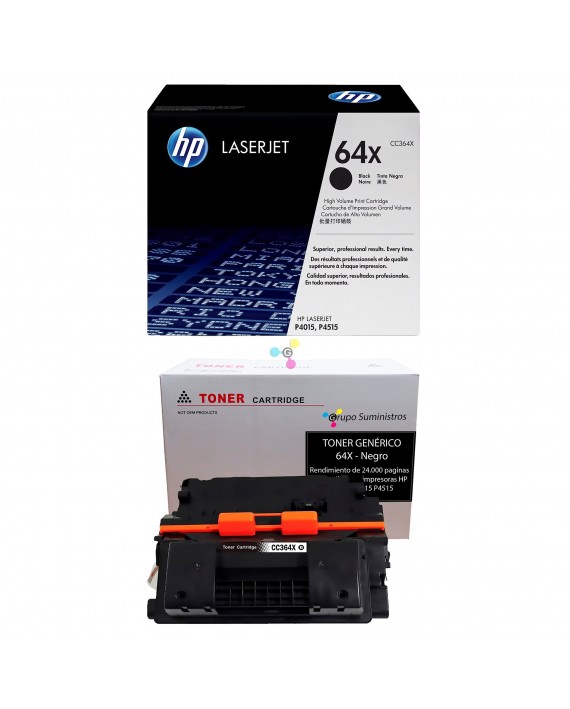 Recarga de tóner HP 64X Original o Genérico a domicilio en Bogotá