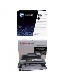 Recarga de tóner HP 81X Original o Genérico a domicilio en Bogotá