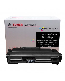 Toner 209L Genérico Negro Compatible con Impresoras Samsung Series ML2853 ML2855 SCX4820