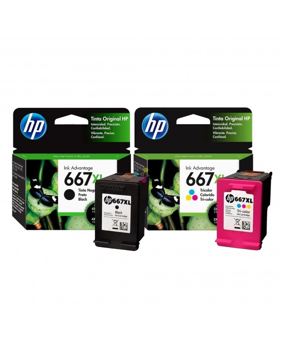 Cartucho HP 667XL Para impresoras HP DeskJet Plus Ink Advantage 6000 6400 Printer 1200 All-in-one 2300 2700 4100