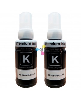 Tinta 664 Genérica Negra Compatible con Impresoras Epson L310 L350 L355 L375 L380 L395 X2 Unidades