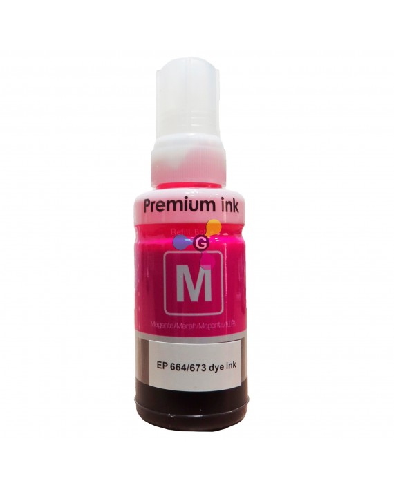 Tinta 664 Genérica Magenta Compatible con Impresoras Epson L300 L310 L350 L355 L375 L380 X1 Unidad