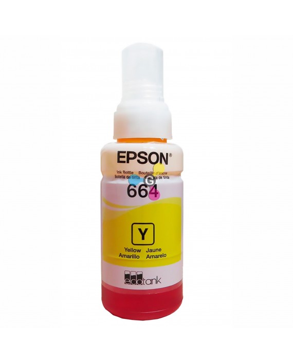 Tinta 664 Epson Yellow Para Impresoras Epson L110 L120 L121 L200 L210 L220 L300 X1 Unidad