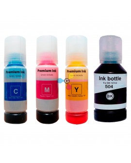 Tinta 504 Genérica Compatible con Impresoras Epson L4150 L4160 L6171 L6191 L6270 L6370 L14150 X4 Unidades