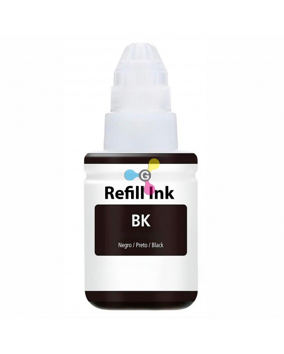 Tinta GI190 Genérica Negra Compatible con Impresoras Canon G1100 G1110 G2100 G2110 G2111 G3100 G3101 X1 Unidad