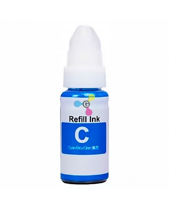 Tinta GI190 Genérica Cian Compatible con Impresoras Canon G3101 G3102 G3110 G3111 G4100 G4110 G4111 X1 Unidad