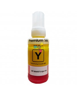 Tinta 664 Genérica Yellow Compatible con Impresoras Epson L395 L455 L475 L495 L555 L565 X1 Unidad