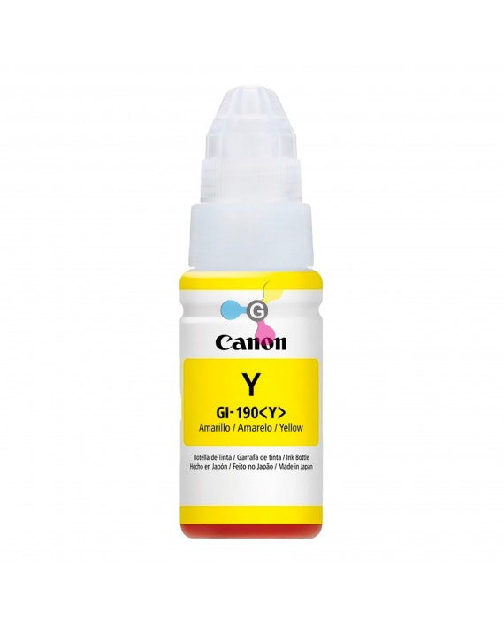 Tinta GI190 Canon Yellow Para Impresoras Canon G3101 G3102 G3110 G3111 G4100 G4110 G4111 X1 Unidad