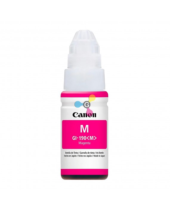 Tinta GI190 Canon Magenta Para Impresoras Canon G3101 G3102 G3110 G3111 G4100 G4110 G4111 X1 Unidad