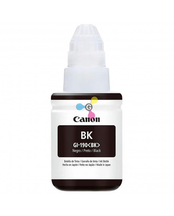 Tinta GI190 Canon Negra Para Impresoras Canon G1100 G1110 G2100 G2110 G2111 G3100 G3101 X1 Unidad