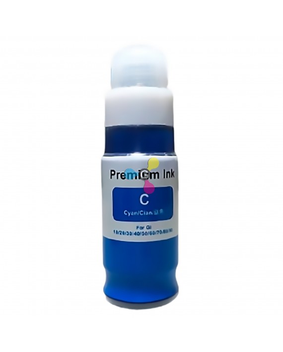 Tinta GI10 Genérica Cian Compatible con Impresoras Canon Pixma G6011 G7010 GM2010 GM2011 GM4010 GM6010 X1 Unidad