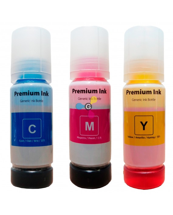 Tinta 544 Genérica Compatible con Impresoras Epson L1110 L1250 L3110 L3150 L3160 L3210 X3 Unidades