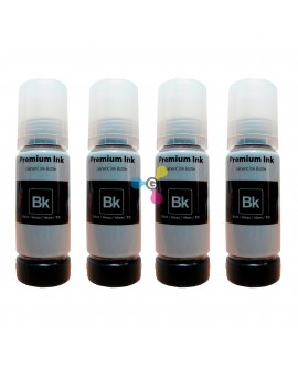 Tinta 544 Genérica Negra Compatible con Impresoras Epson L3250 L3260 L3560 L5190 L5290 L5590 X4 Unidades