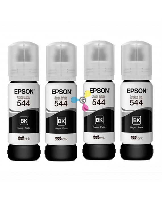 Tinta 544 Epson Negra Para Impresoras Epson  L3250 L3251 L3260 L5190 L5290 L5590 X4 Unidades
