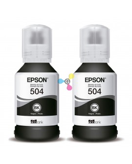 Tinta 504 Epson Negra Para Impresoras Epson L4150 L4160 L4260 L6161 L6270 L14150 X2 Unidades