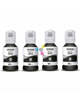 Tinta 504 Epson Negra Para Impresoras Epson L4150 L4160 L6171 L6191 L6270 L14150 X4 Unidades