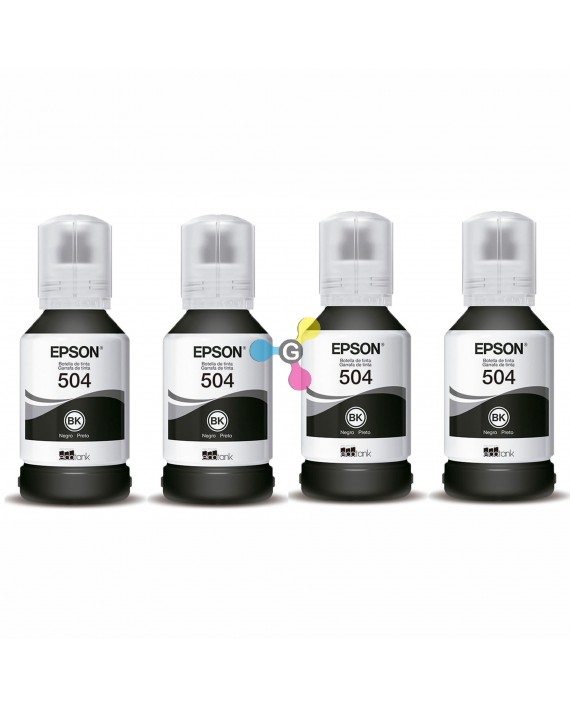 Tinta 504 Epson Negra Para Impresoras Epson L4150 L4160 L6171 L6191 L6270 L14150 X4 Unidades