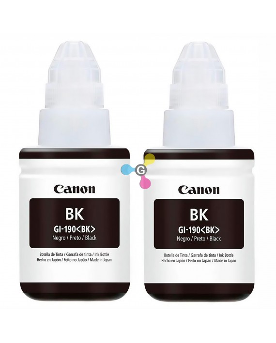 Tinta GI190 Canon Negra Para Impresoras Canon G3101 G3102 G3110 G3111 G4100 G4110 G4111 X2 Unidades