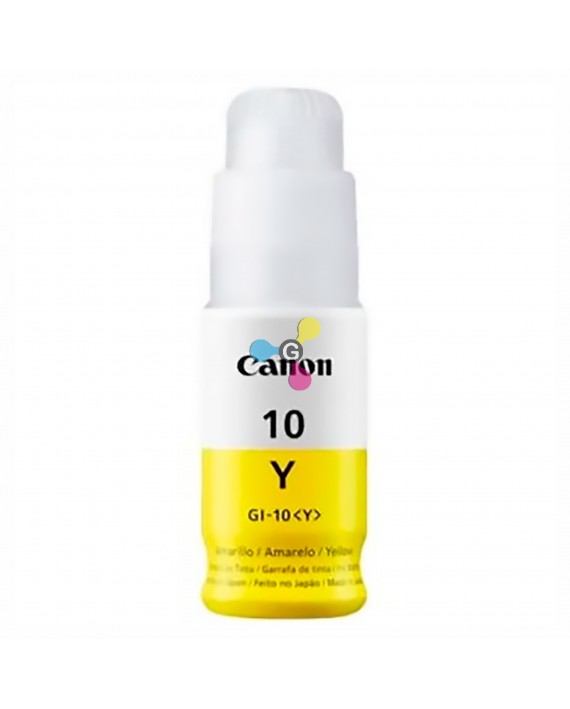 Tinta GI10 Canon Yellow Para Impresoras Canon Pixma G6010 G6011 G7010 GM2010 GM2011 GM4010 X1 Unidad