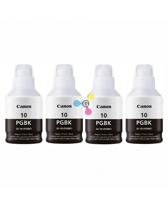 Tinta GI10 Canon Negra Para Impresoras Canon Pixma G5010 G5011 GM2010 GM2011 GM4010 X4 Unidades