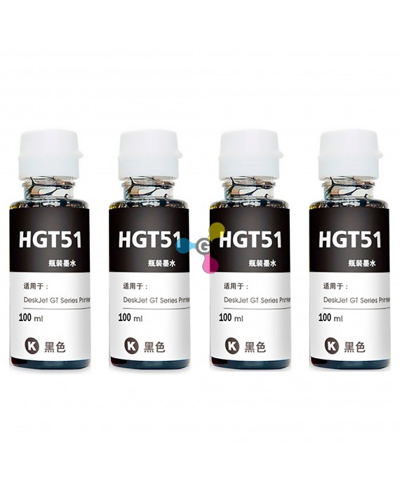 Tinta GT53 Genérica Negra Compatible con Impresoras HP Smart Tank 400 500 520 530 600 700 720 6000 7000 X4 Unidades