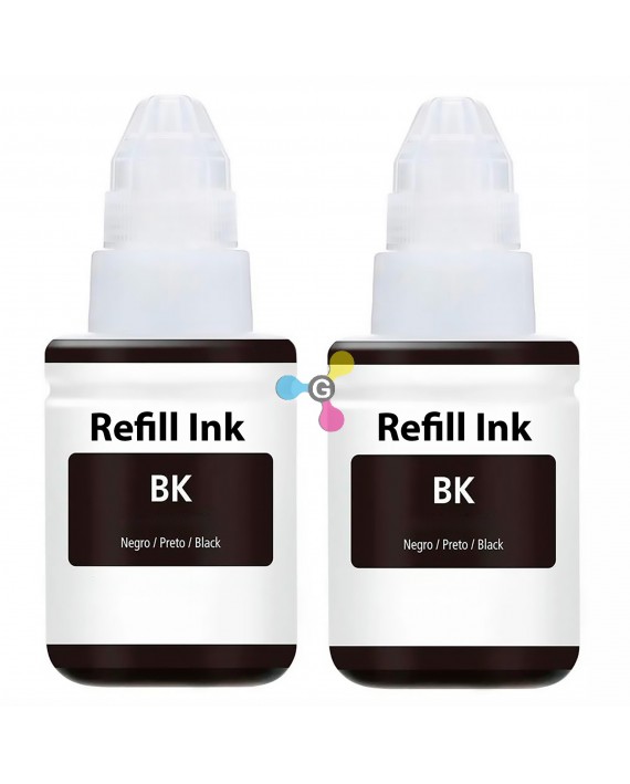 Tinta GI190 Genérica Negra Compatible con Impresoras Canon G1100 G1110 G2100 G2110 G2111 G3100 G3101 X2 Unidades