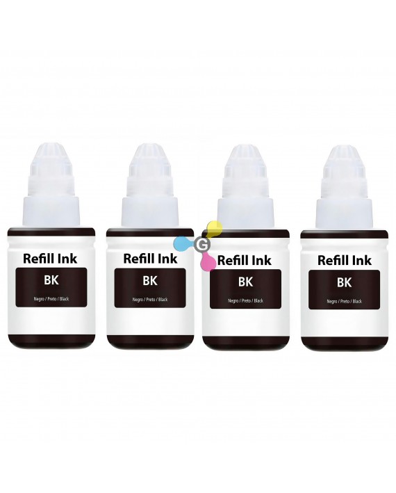 Tinta GI190 Genérica Negra Compatible con Impresoras Canon G1100 G1110 G2100 G2110 G2111 G3100 G3101 X4 Unidades