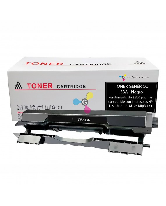 Toner 33A Genérico Negro Compatible con Impresoras HP LaserJet Ultra M106 MFP M134