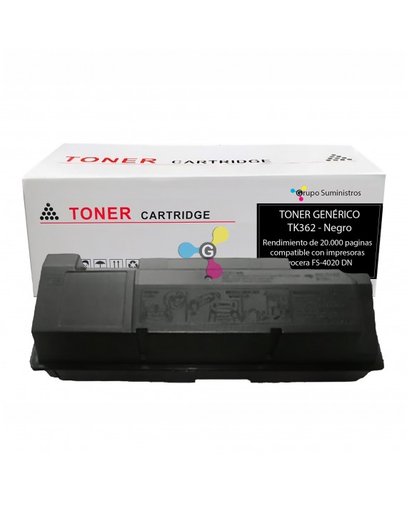 Toner TK 362 Genérico Negro Compatible con Impresoras Kyocera FS-4020 DN