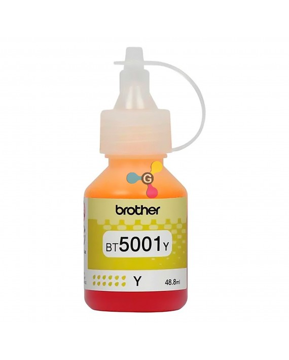 Tinta Brother BT 5001Y Yellow Para Impresoras Brother T4000DW T220/T300 T520W 720DW T810W T910DW X1 Unidad