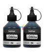 Tinta Brother D60BK Negra Para Impresoras Brother T4000DW T220/T300 T310/T420W T500W/T510W X2 Unidades