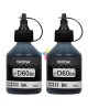 Tinta Brother D60BK Negra Para Impresoras Brother T4000DW T220 T310/T420W T510W X2 Unidades