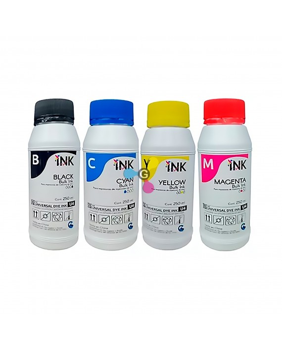 250ml tinta Universal para impresoras Epson HP Canon Brother Lexmark X4 Unidades