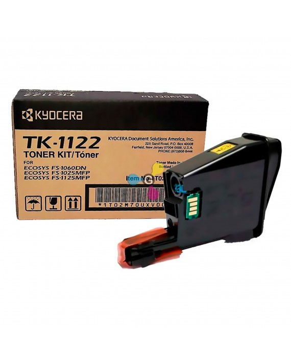 Tóner TK 1122 Kyocera Negro Para Impresoras Kyocera FS-1025MFP FS-1060dn FS-1125MFP